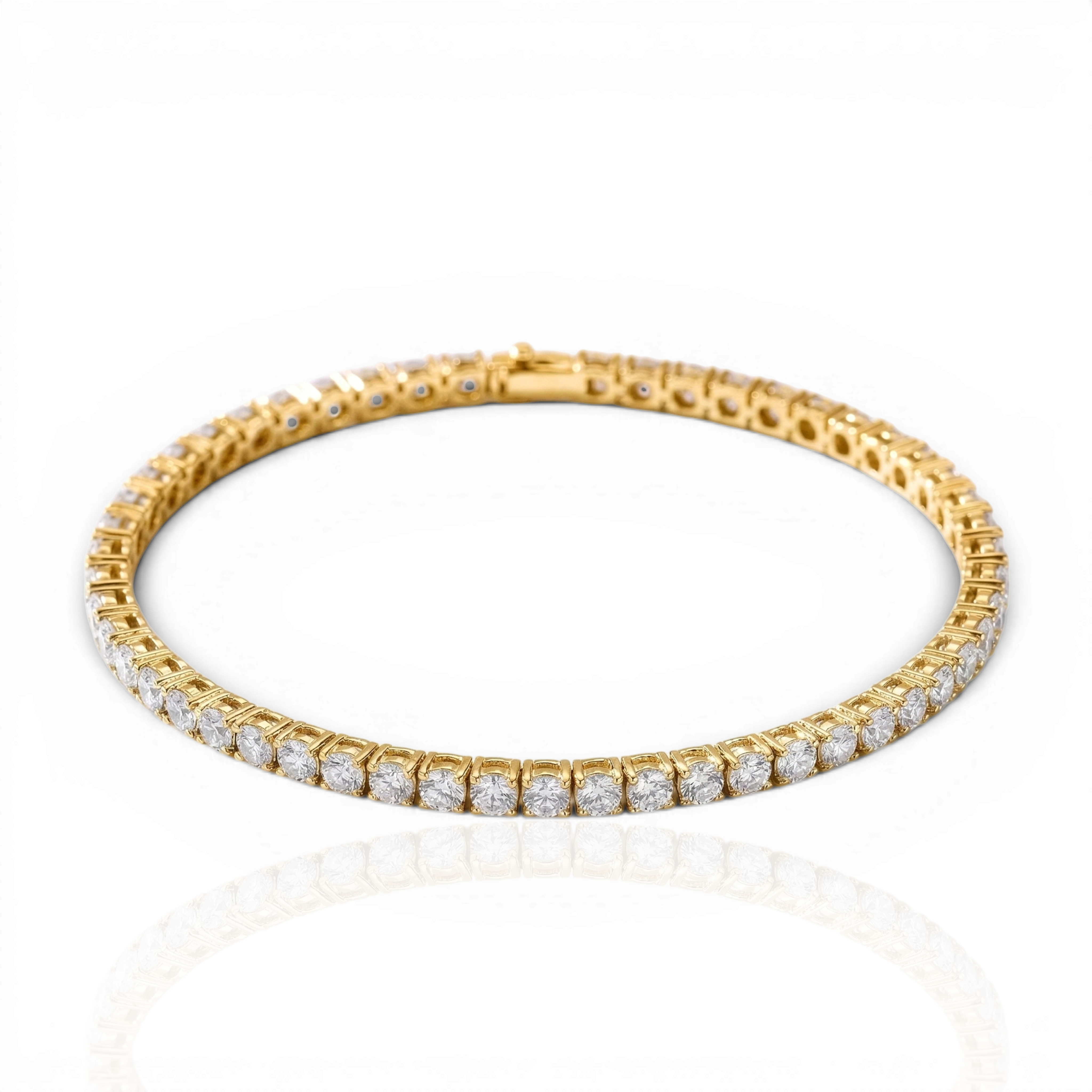 18K Yellow Gold Vermeil / 0.10 Carat each (3 mm)