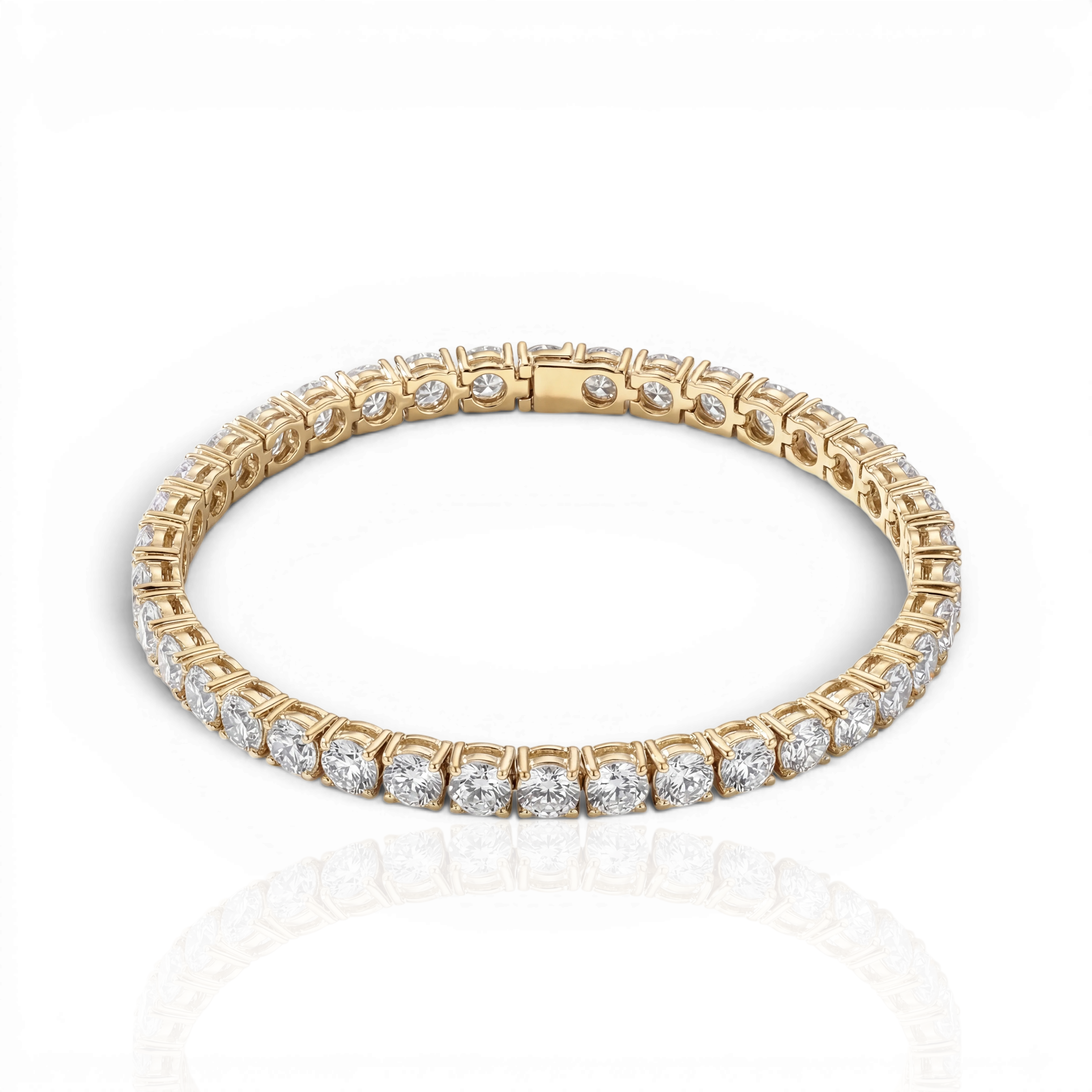 18K Yellow Gold Vermeil / 0.50 Carat each (5 mm)