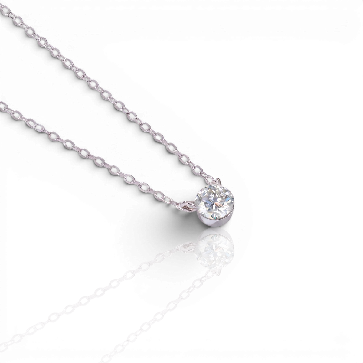 18K White Gold Vermeil / 1.00 CARAT