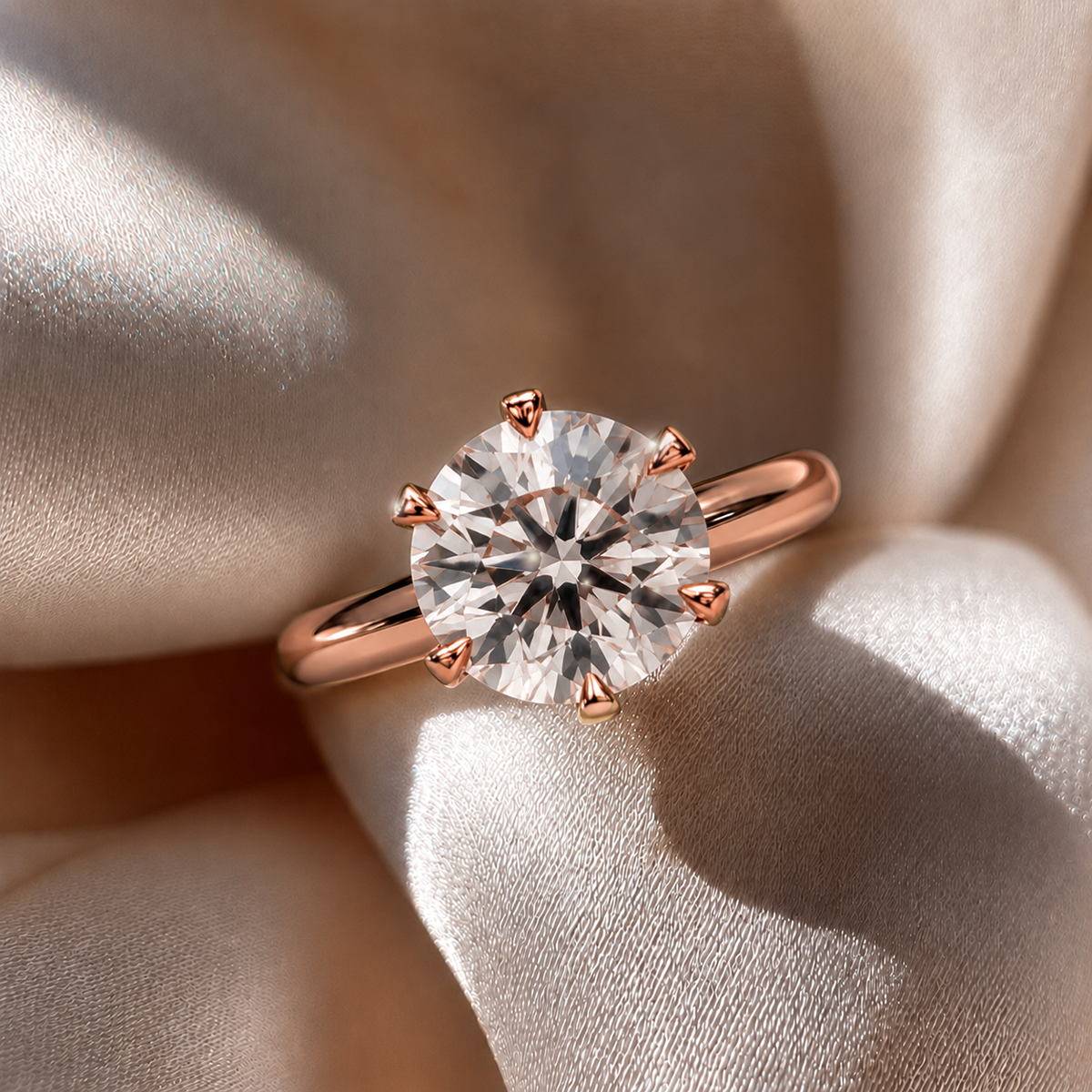 18K Rose Gold Vermeil / 3.00 CARAT