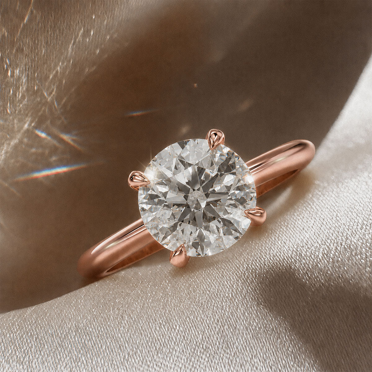 18K Rose Gold Vermeil / 2.00 CARAT