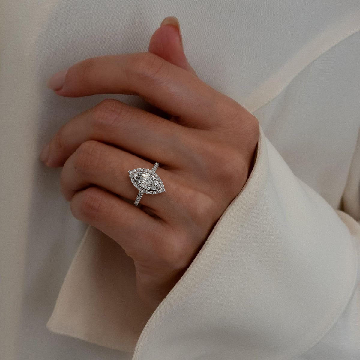 18K White Gold Vermeil