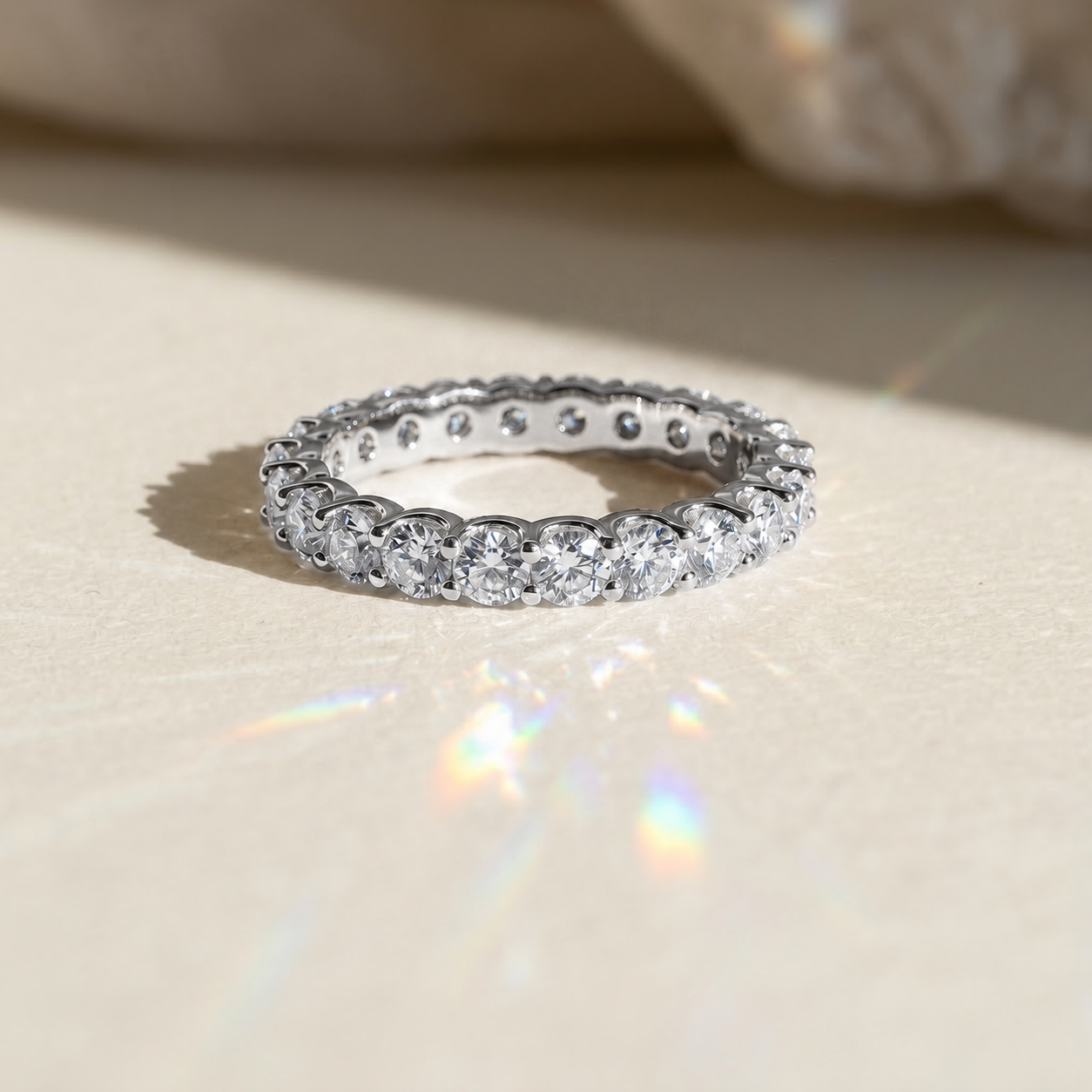 18K White Gold Vermeil
