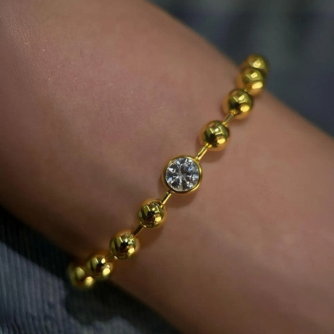Bezel Bead Bracelet