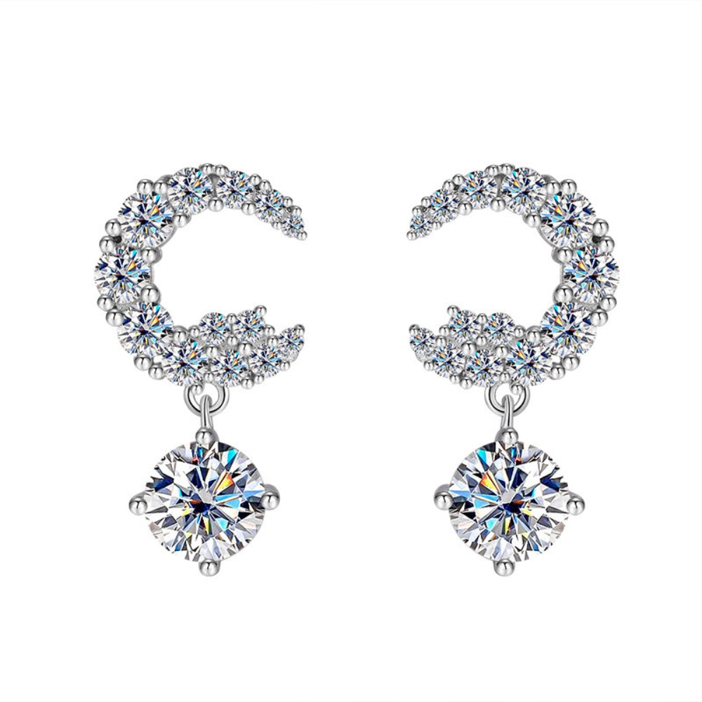 Lune d’Or White Earrings