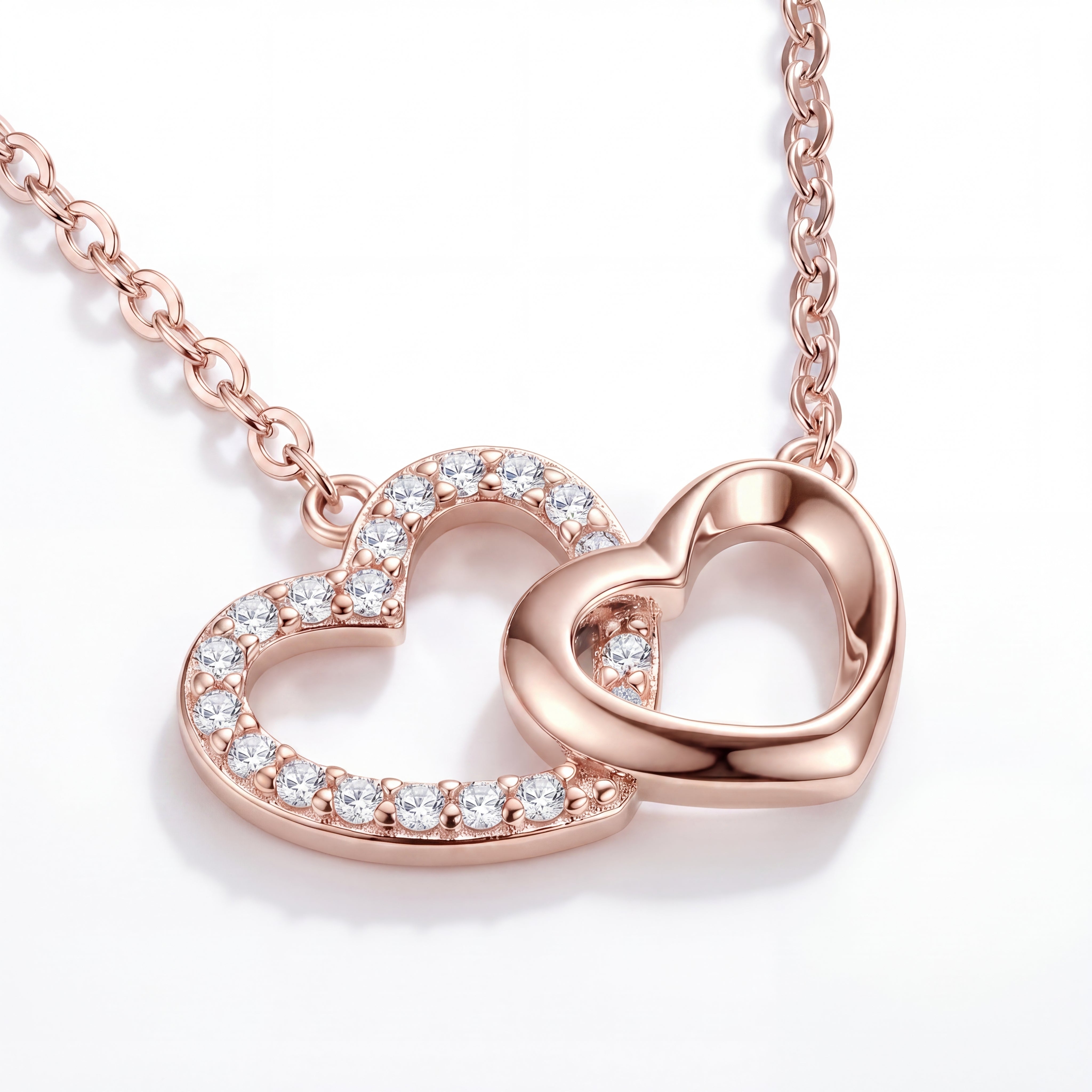 Double Cœur Lumière Necklace