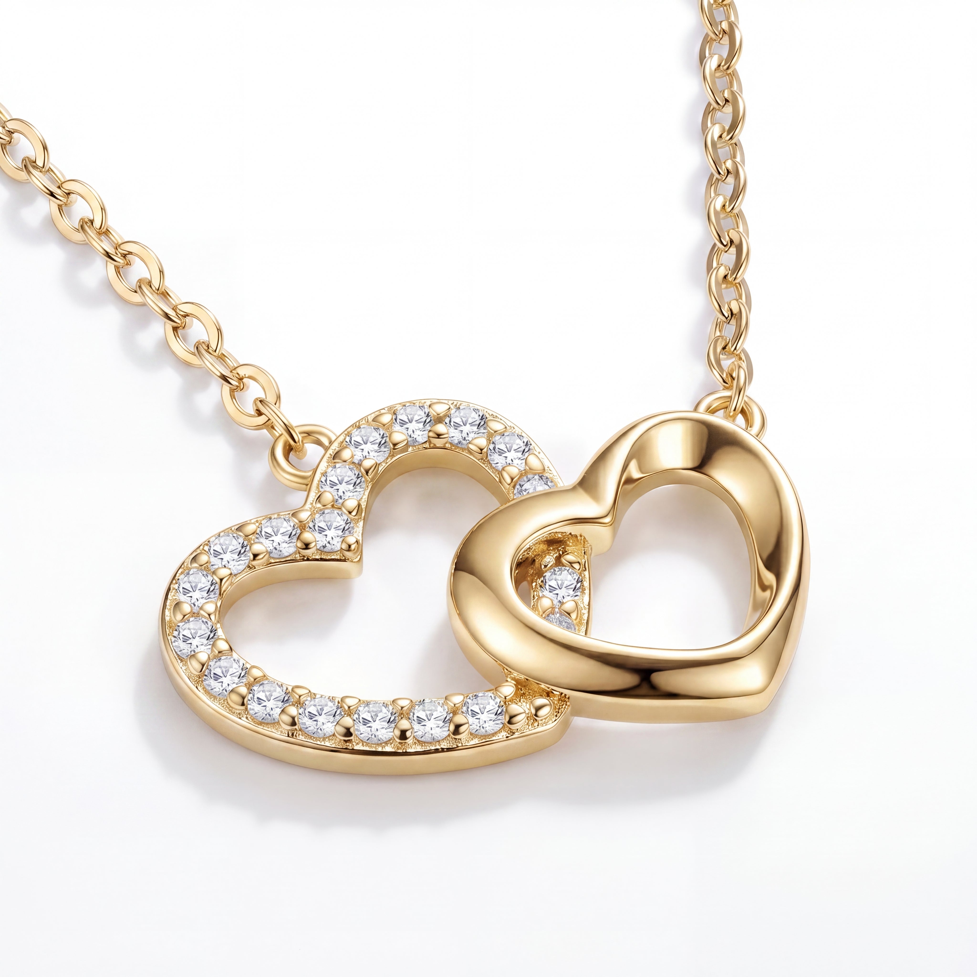 Double Cœur Lumière Necklace