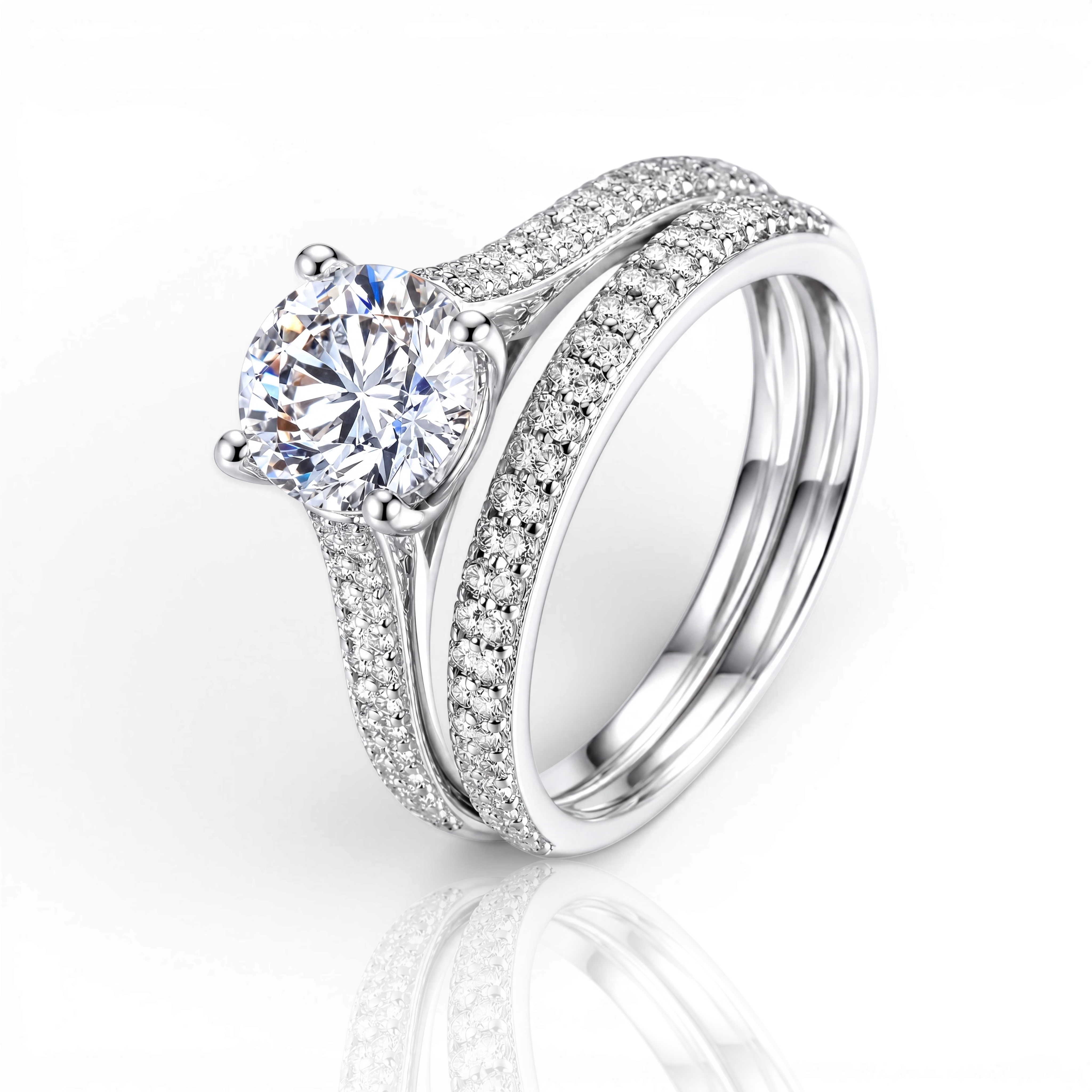 18K White Gold Vermeil
