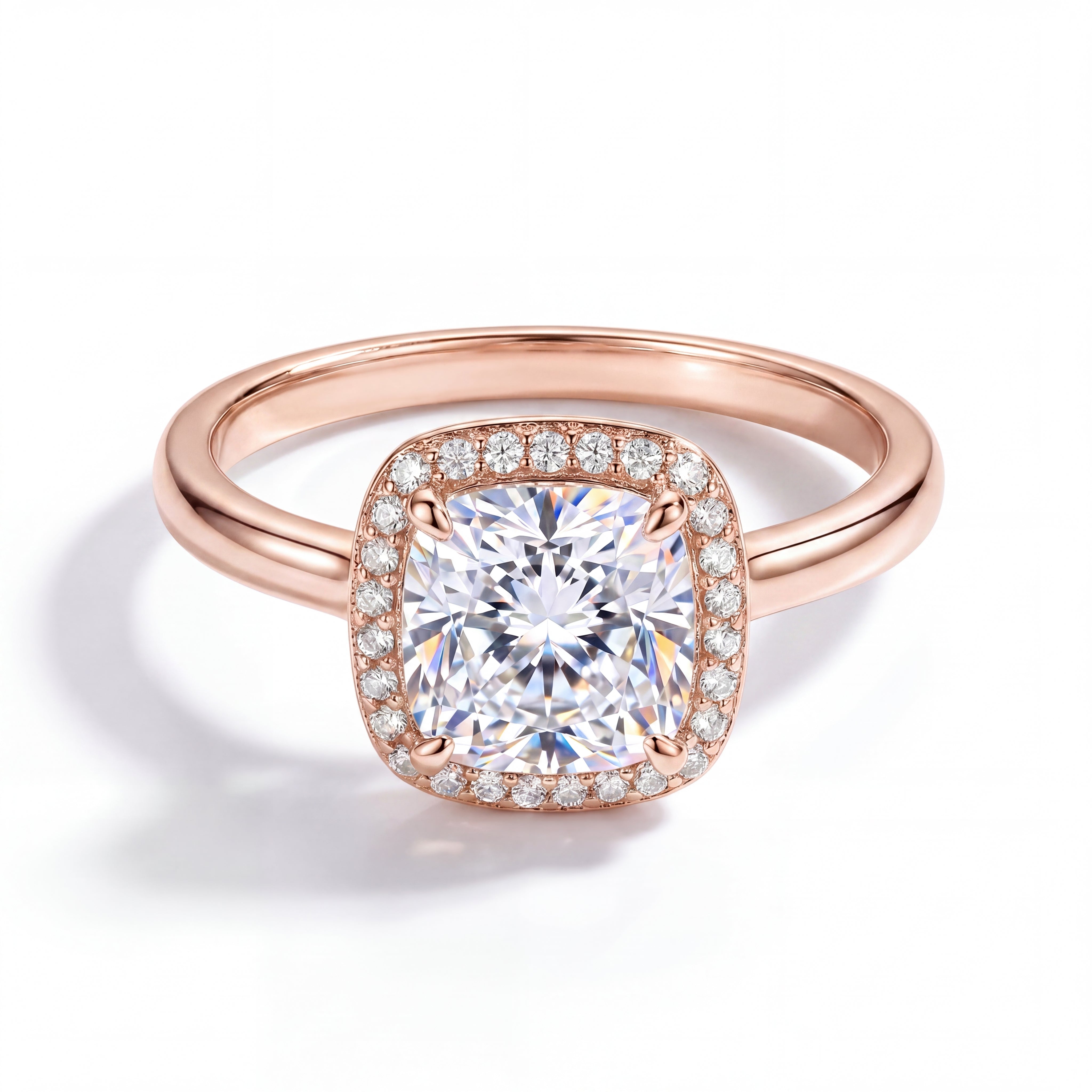Céleste Halo Cushion Ring