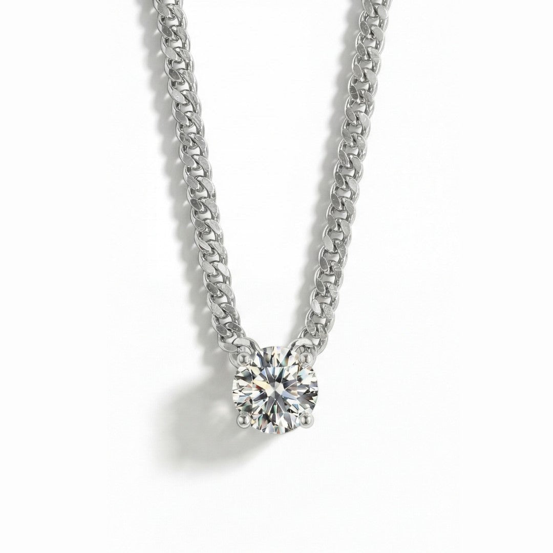 18K White Gold Vermeil / 1.00 CARAT