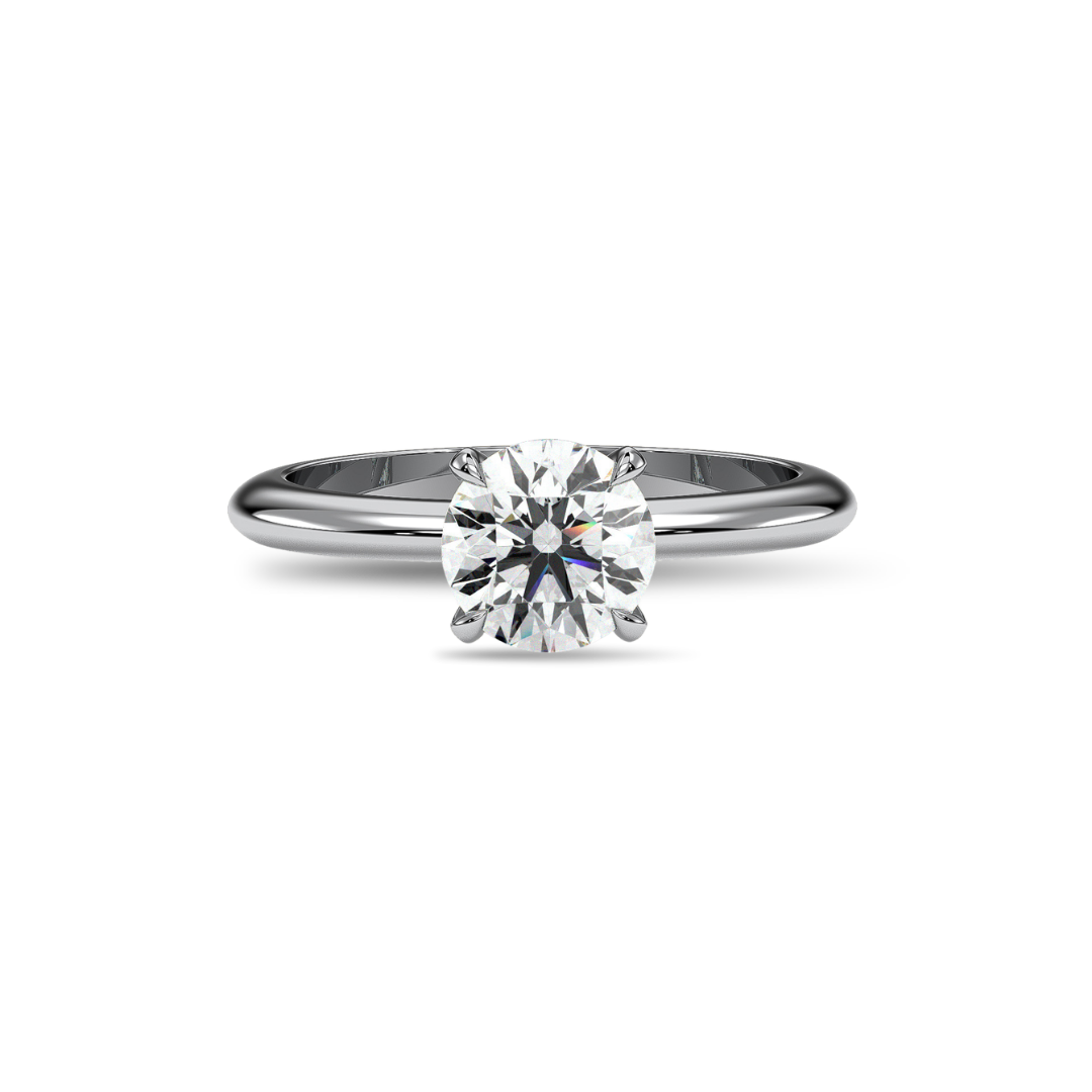 18K White Gold Vermeil / 1.00 CARAT