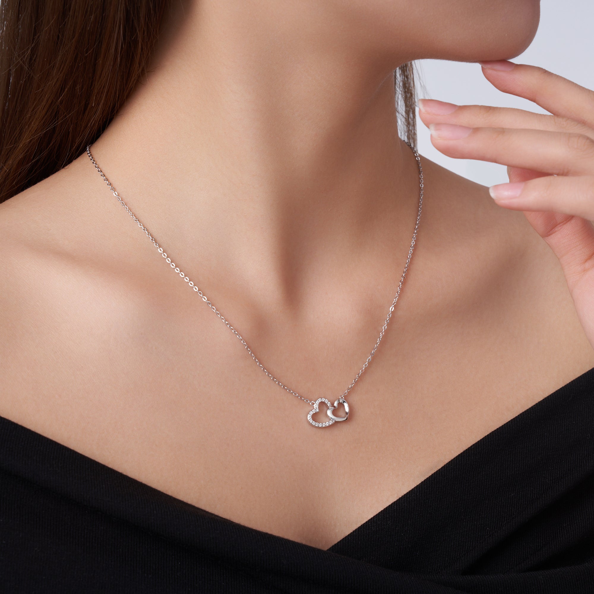Double Cœur Lumière Necklace