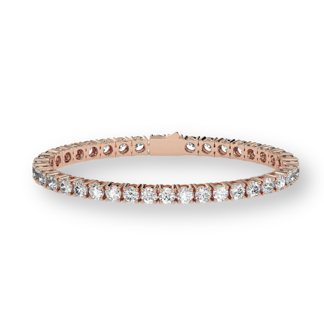 18K Rose Gold Vermeil / 0.30 Carat each (4 mm)