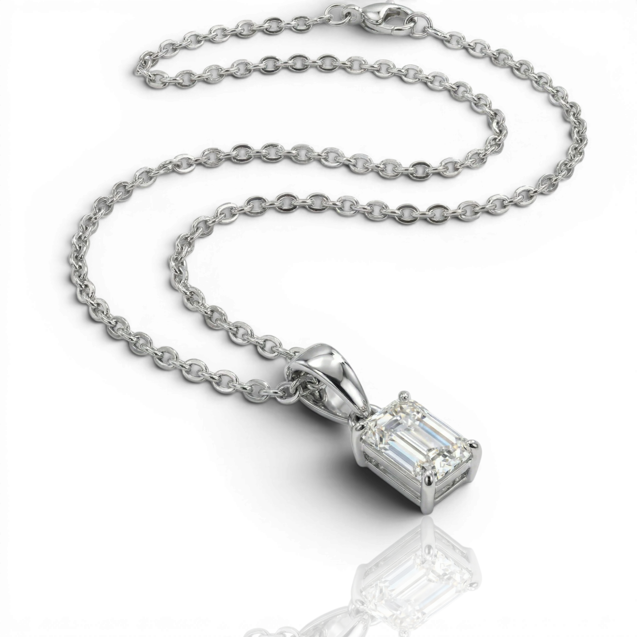 18K White Gold Vermeil / 2.00 CARAT