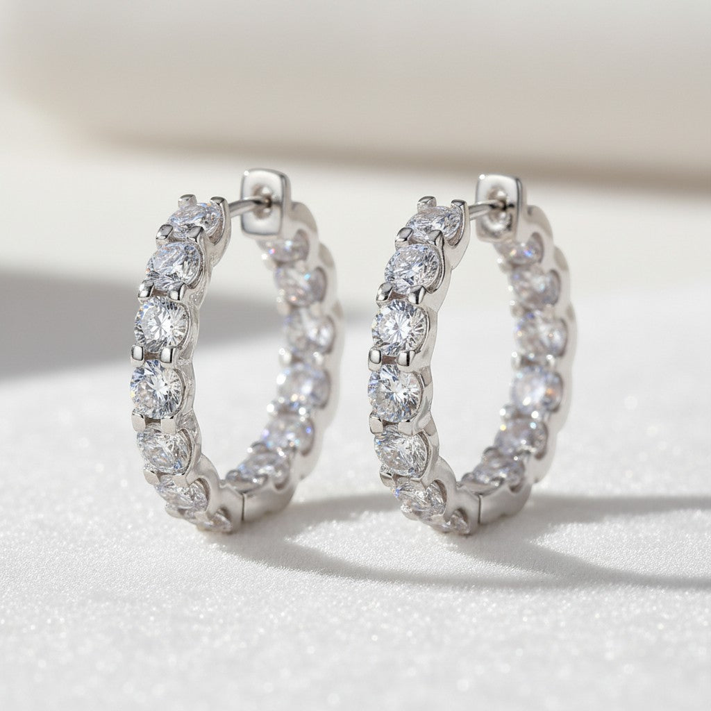 18K White Gold Vermeil
