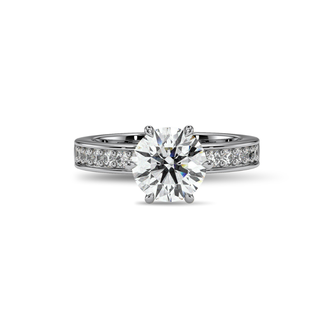 18K White Gold Vermeil / 2.00 CARAT