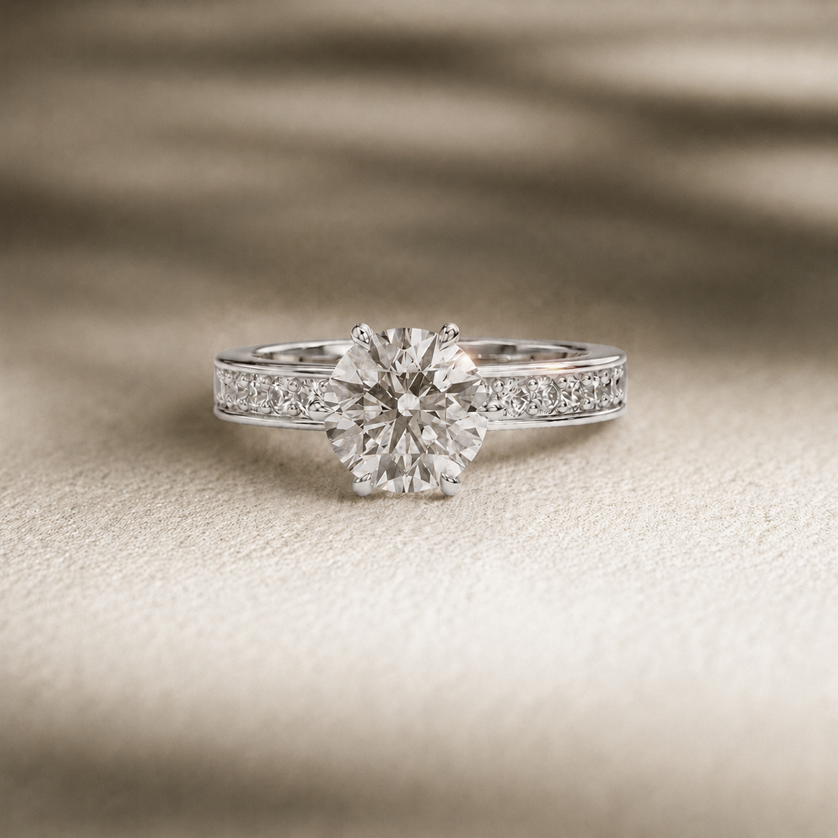 18K White Gold Vermeil / 2.00 CARAT