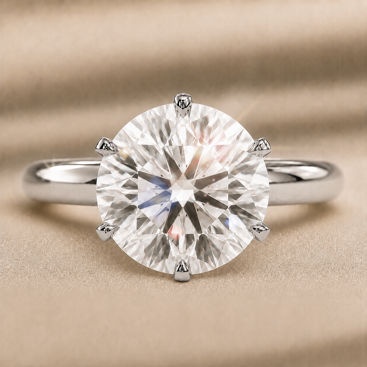 18K White Gold Vermeil / 5.00 CARAT
