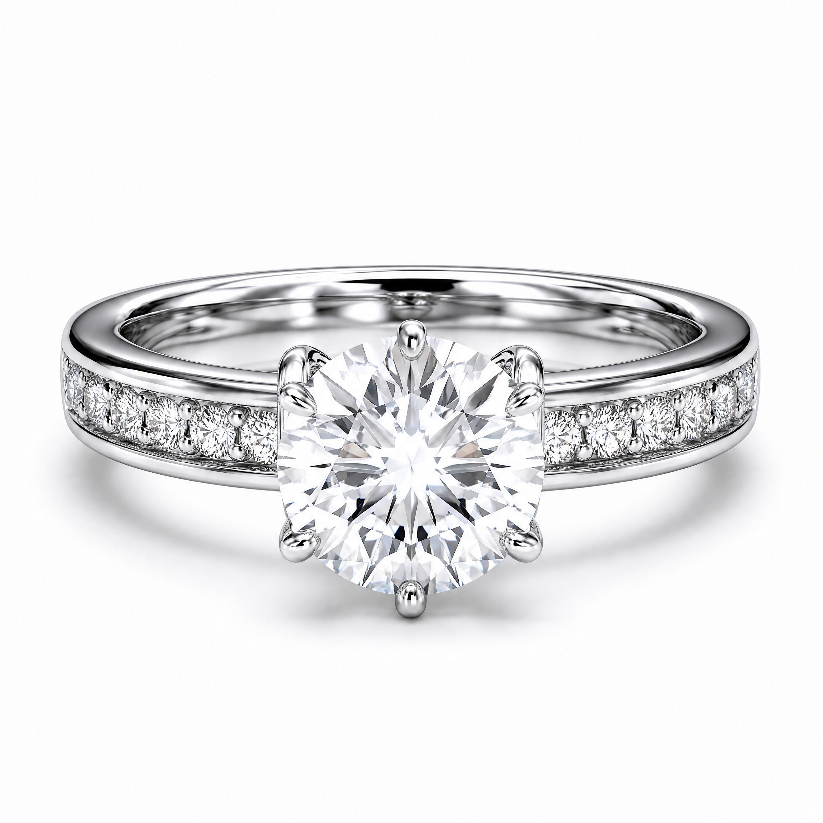 18K White Gold Vermeil / 3.00 CARAT