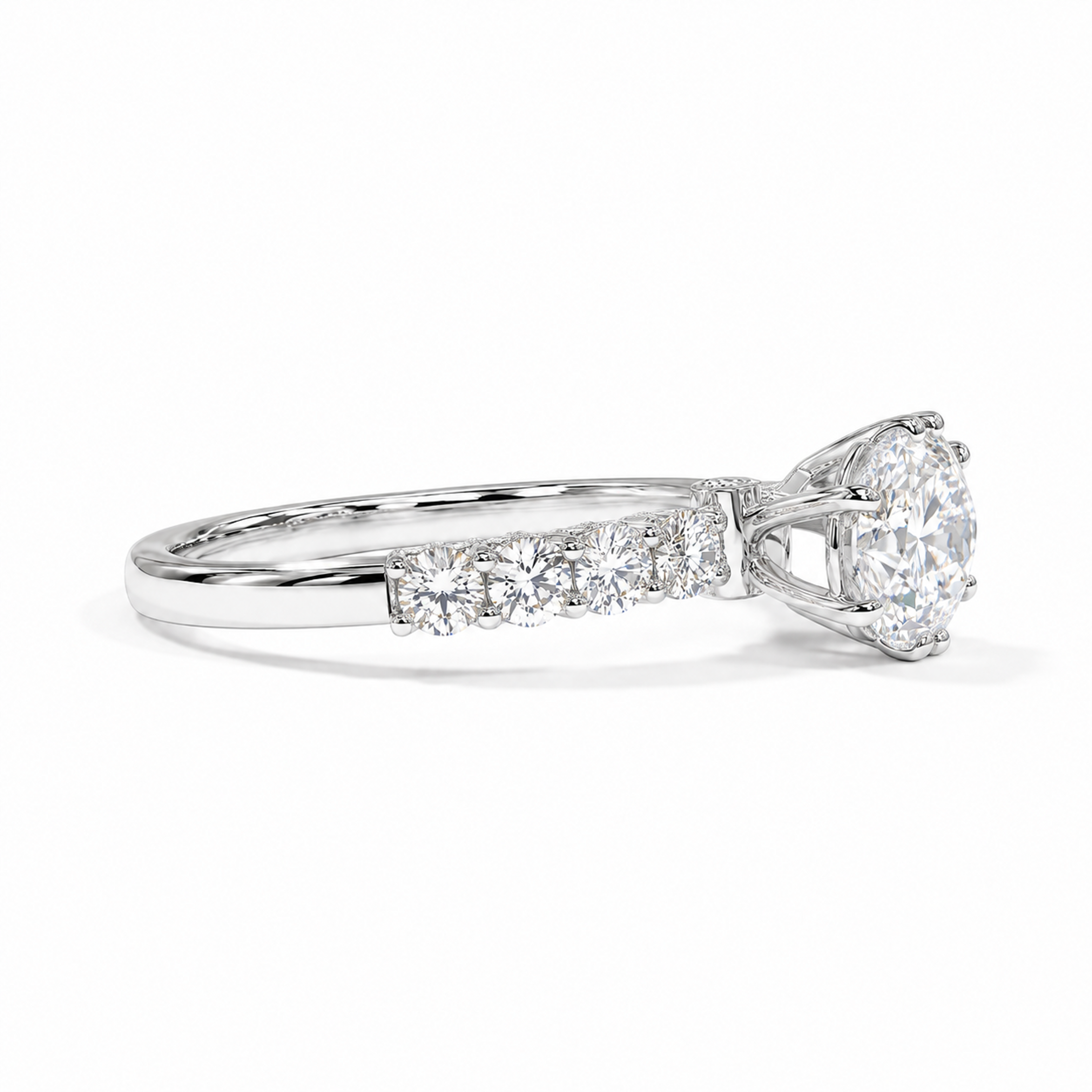 18K White Gold Vermeil / 3.00 CARAT