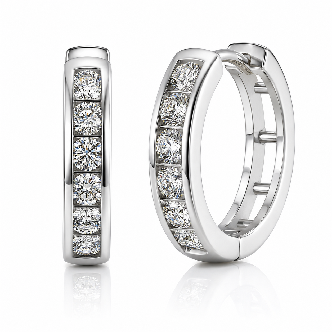 Lumière Line Huggie Earrings