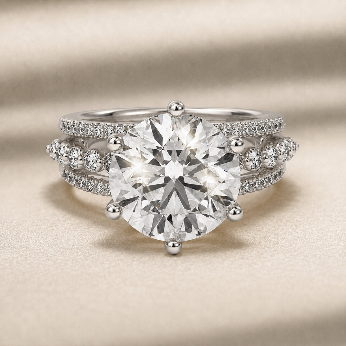 18K White Gold Vermeil