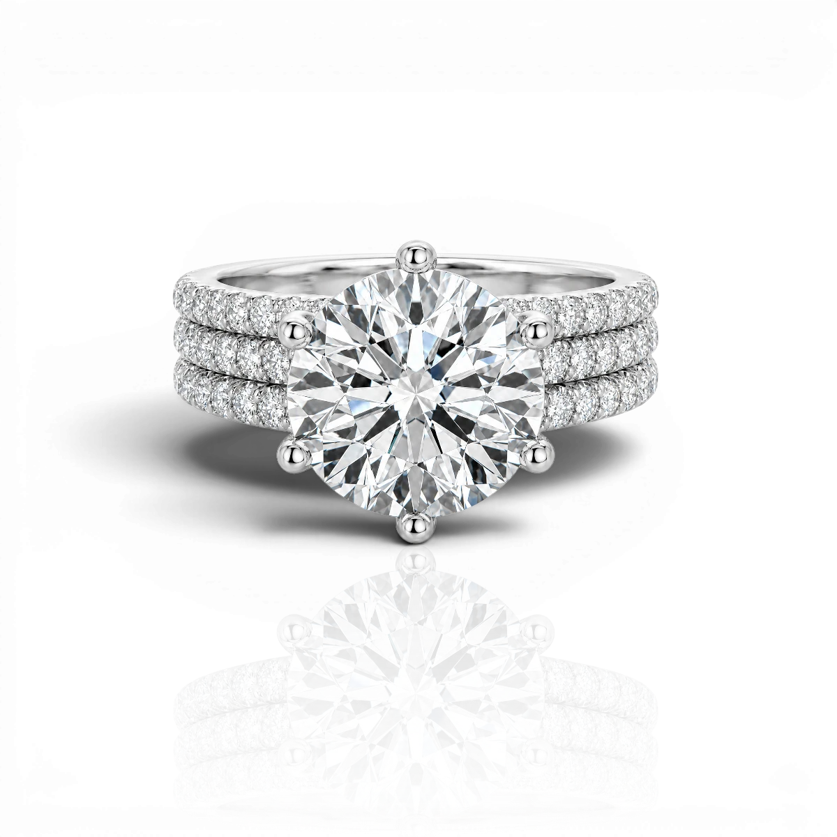 18K White Gold Vermeil