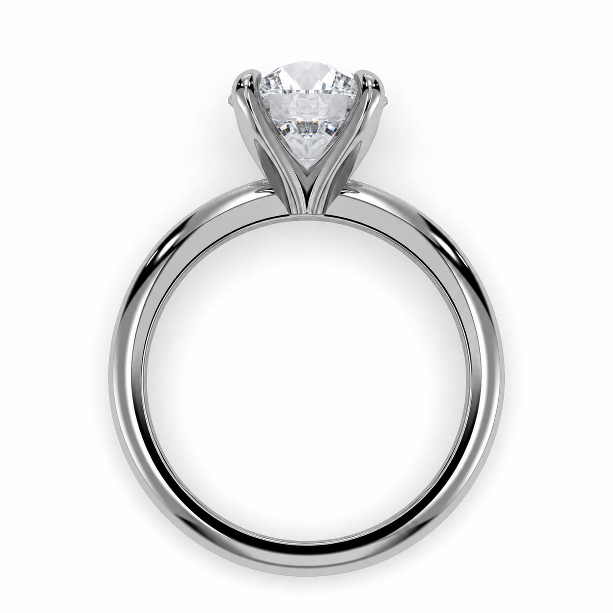 18K White Gold Vermeil / 1.00 CARAT
