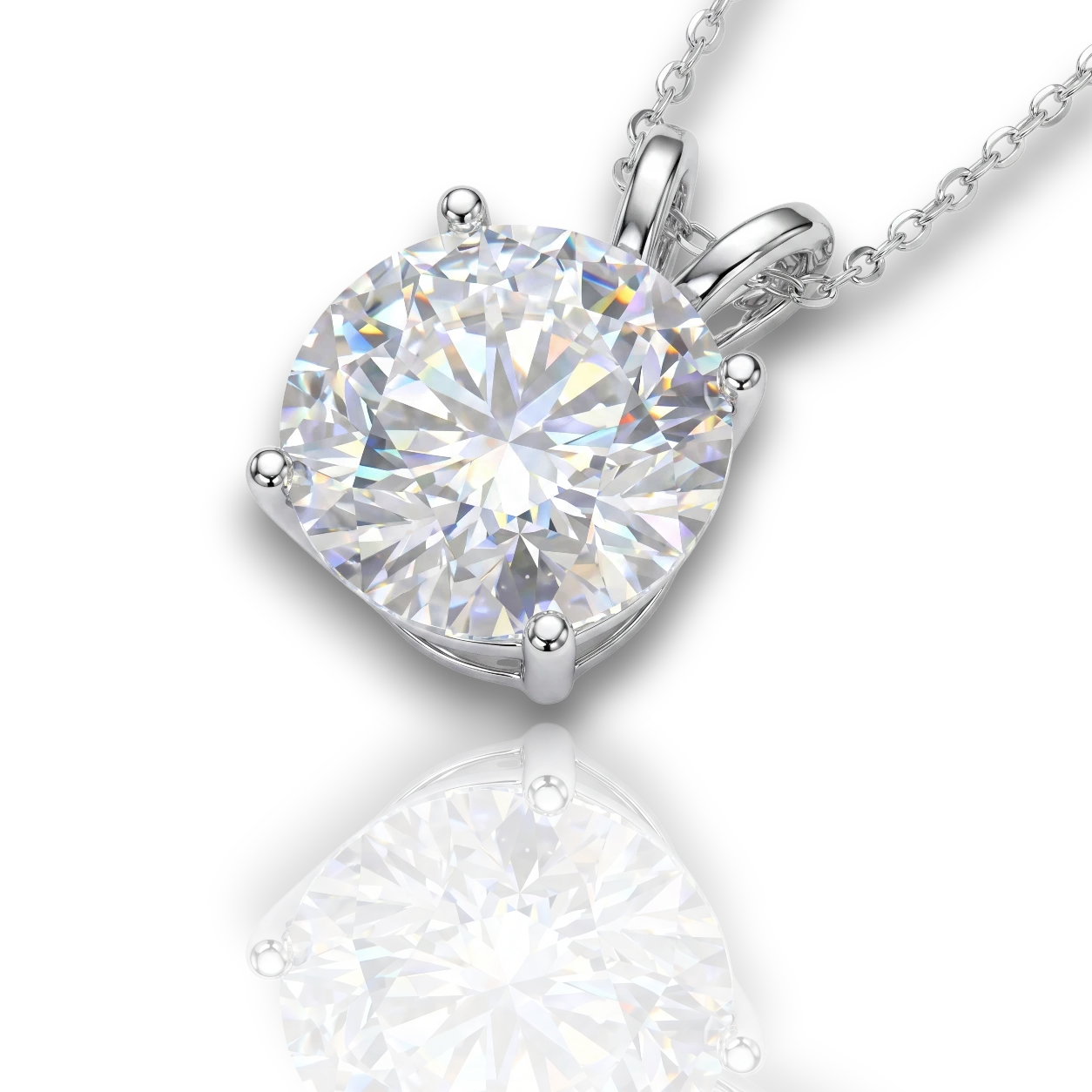 18K White Gold Vermeil / 5.00 CARAT