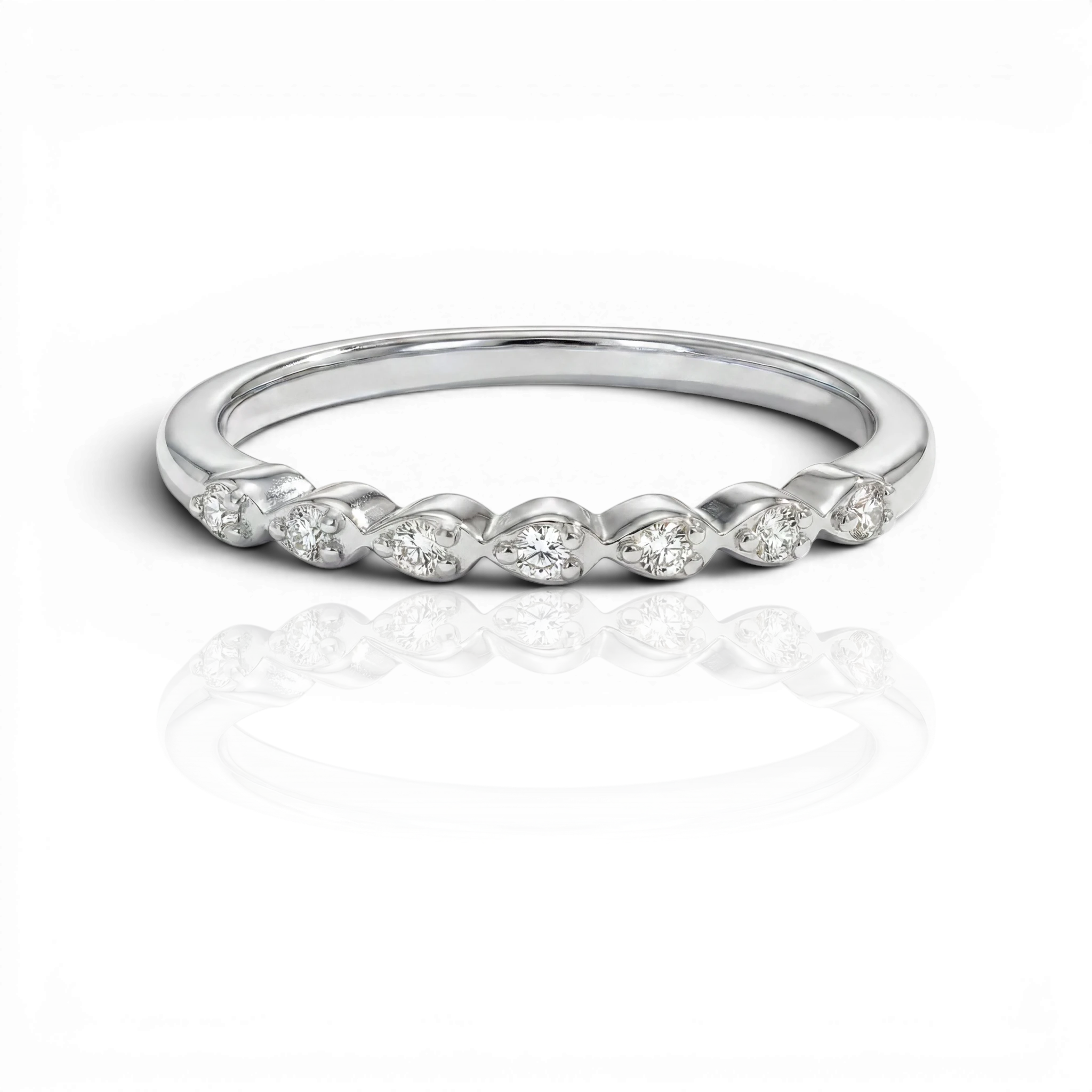 18K White Gold Vermeil