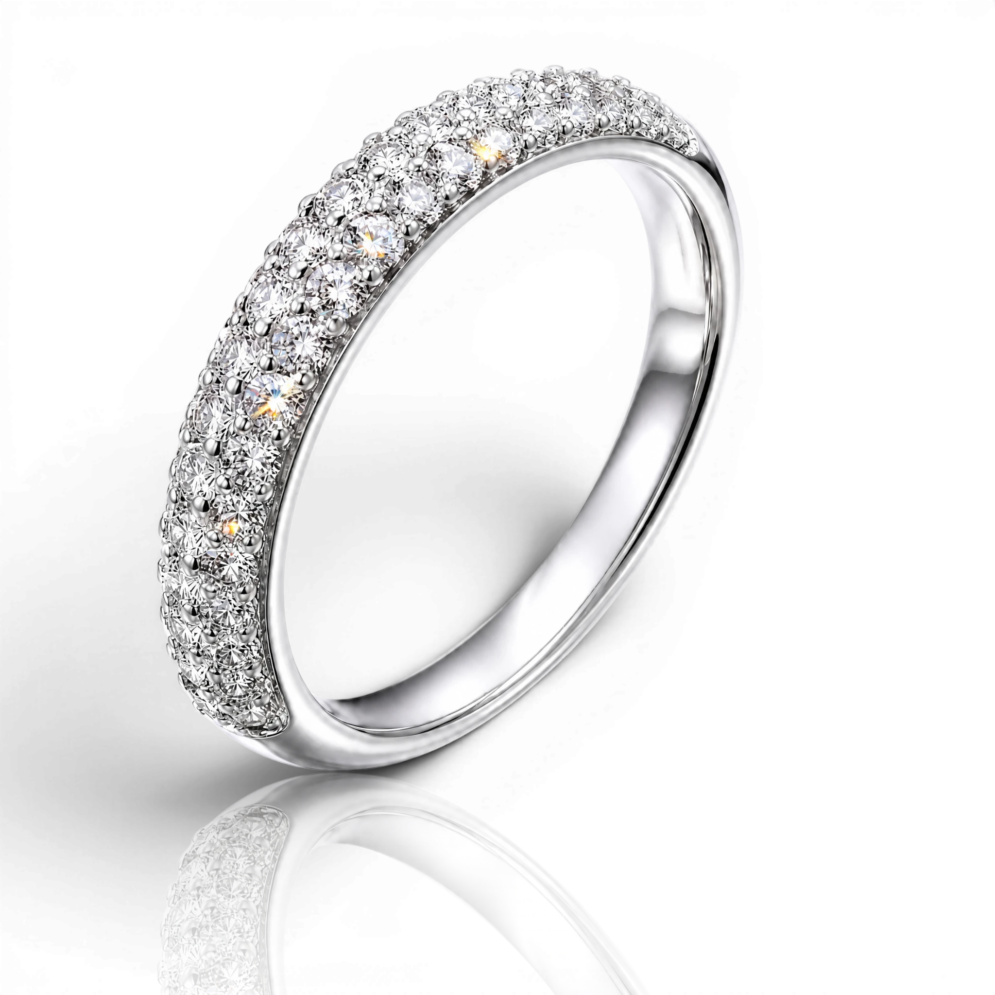 18K White Gold Vermeil