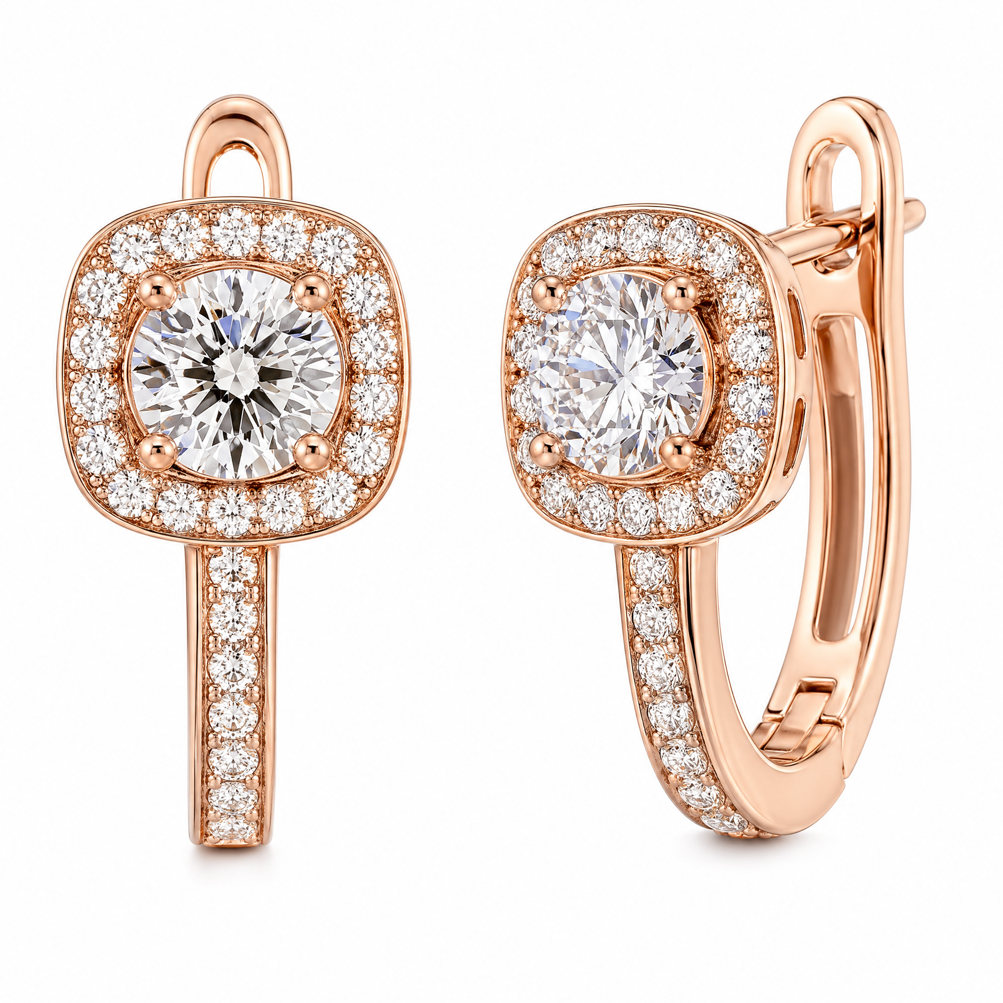 Lumière Halo Bar Huggie Earrings