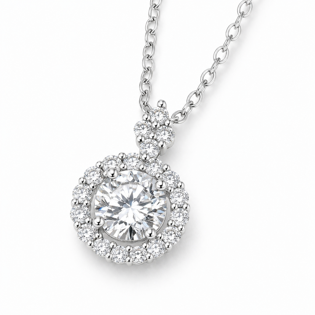 Aurielle Halo Drop Necklace