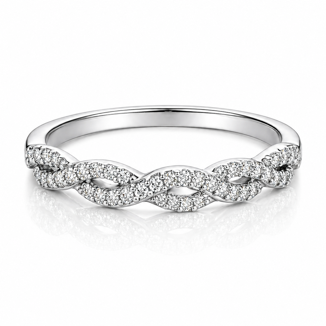 Élisse Wave Pavé Band