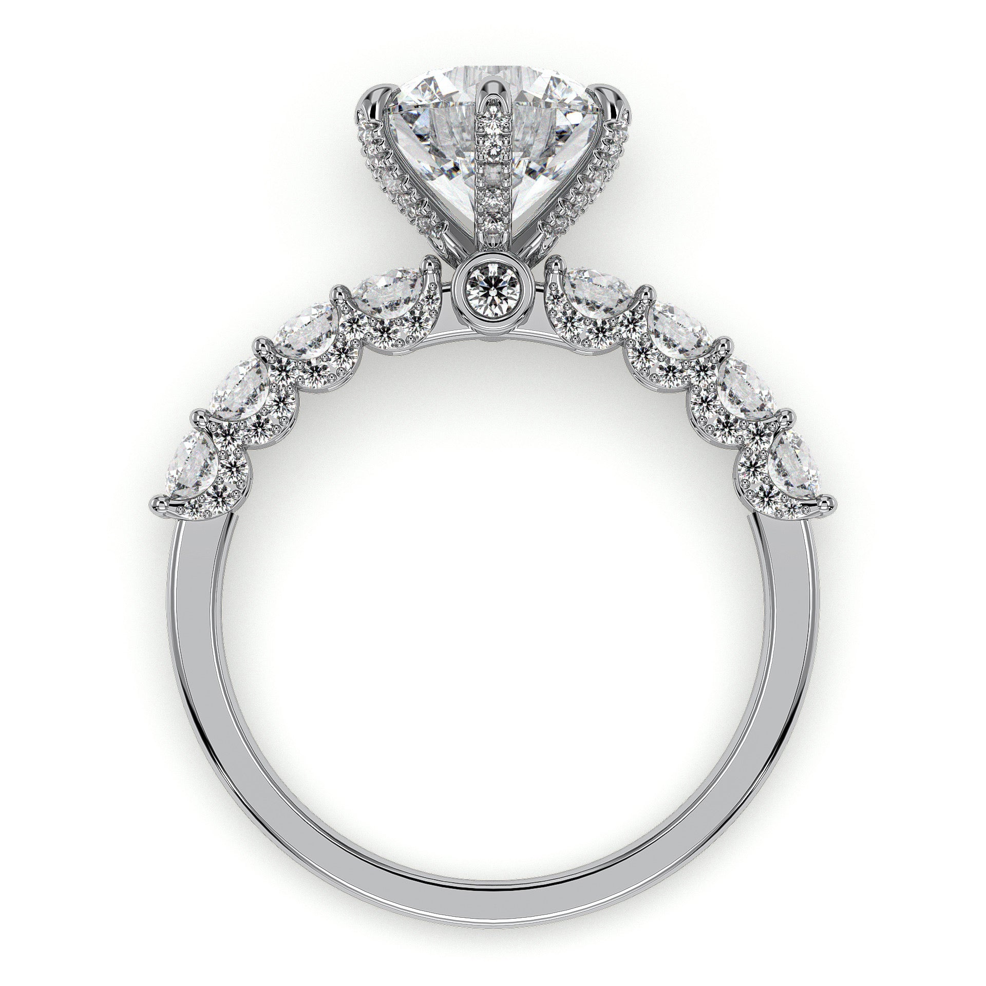 18K White Gold Vermeil / 2.00 CARAT