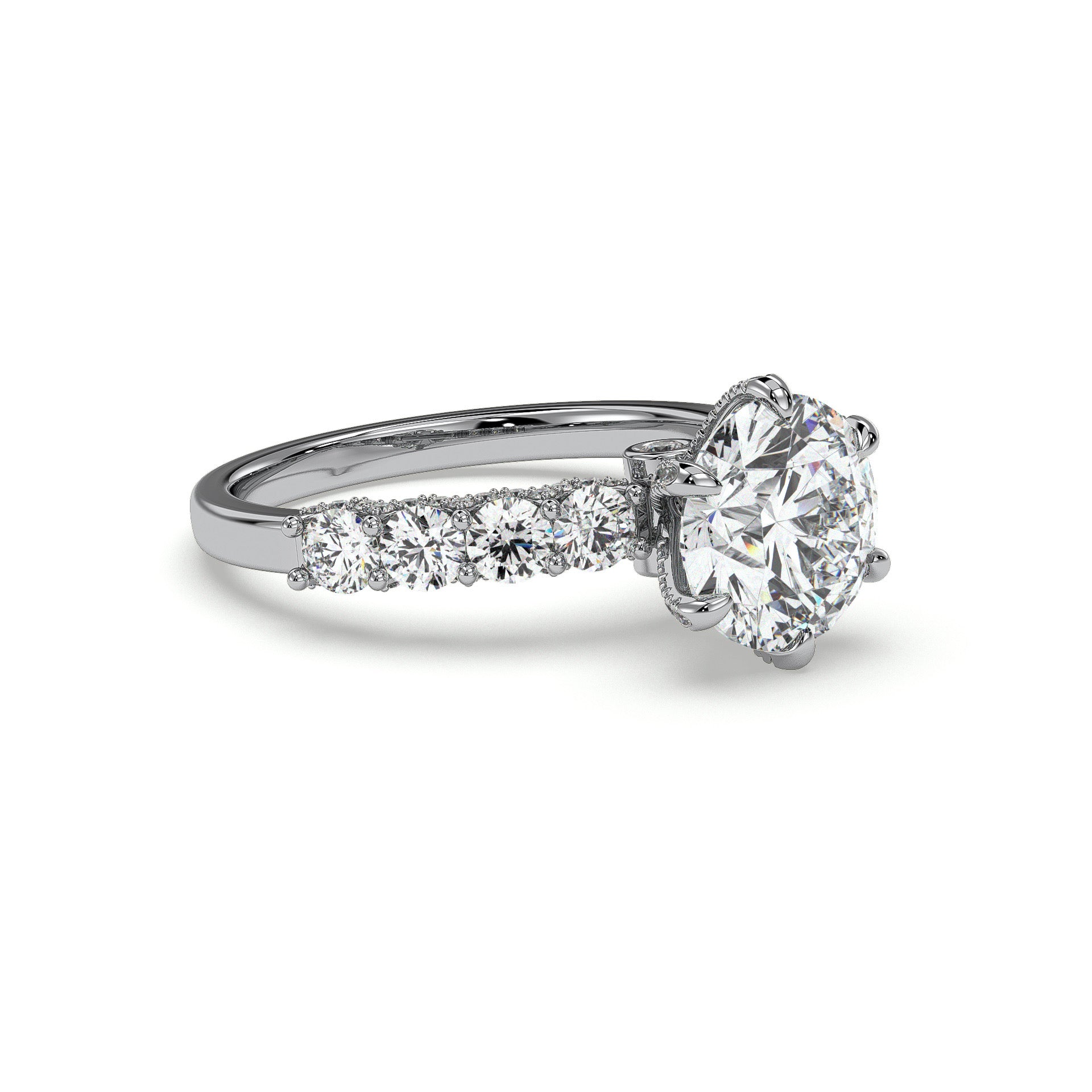 18K White Gold Vermeil / 2.00 CARAT