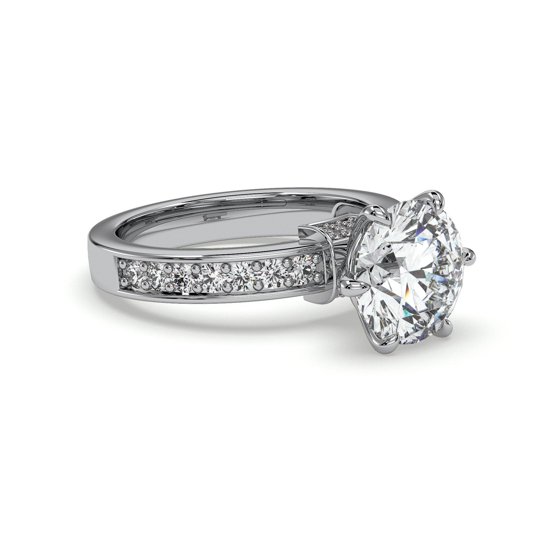 18K White Gold Vermeil / 3.00 CARAT