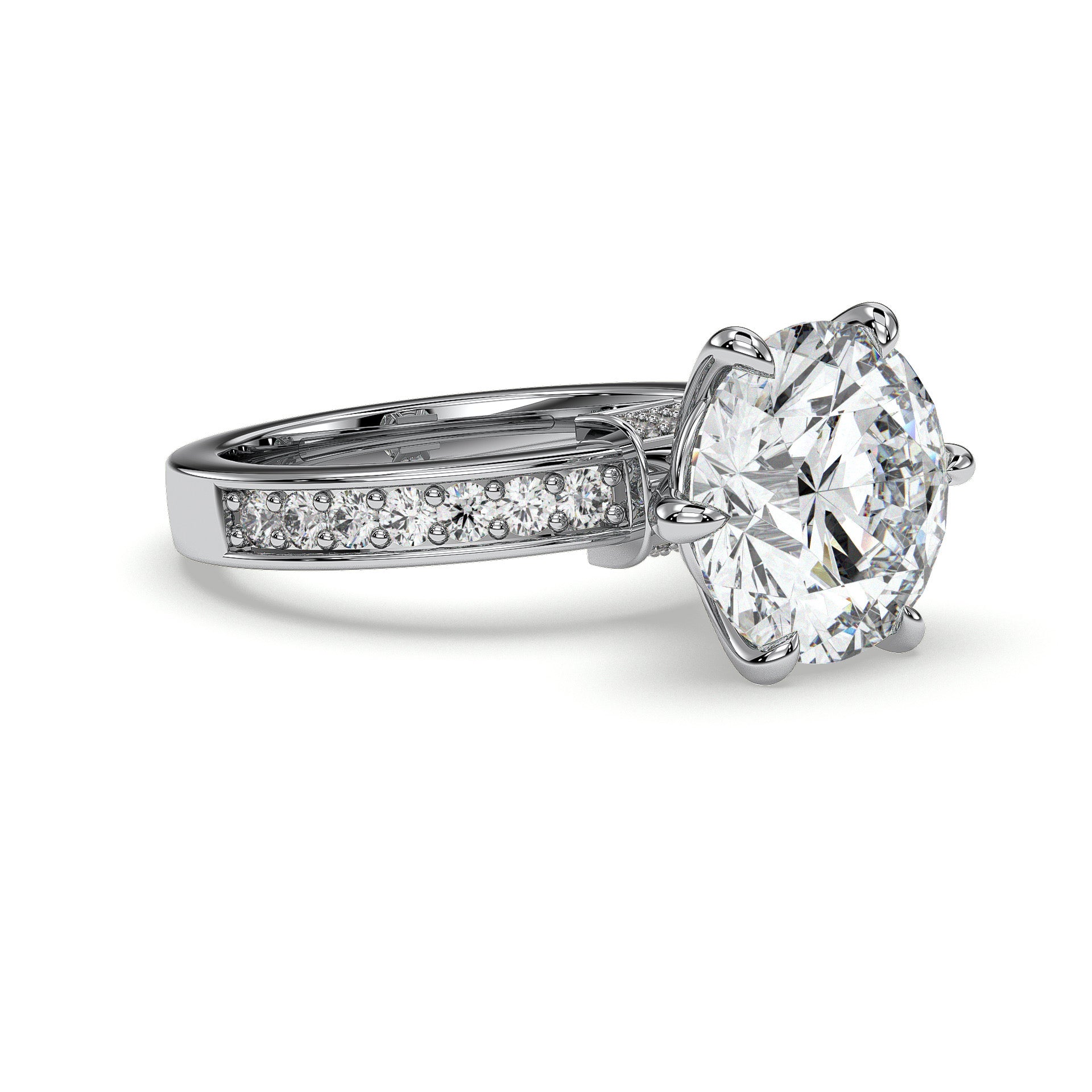 18K White Gold Vermeil / 5.00 CARAT