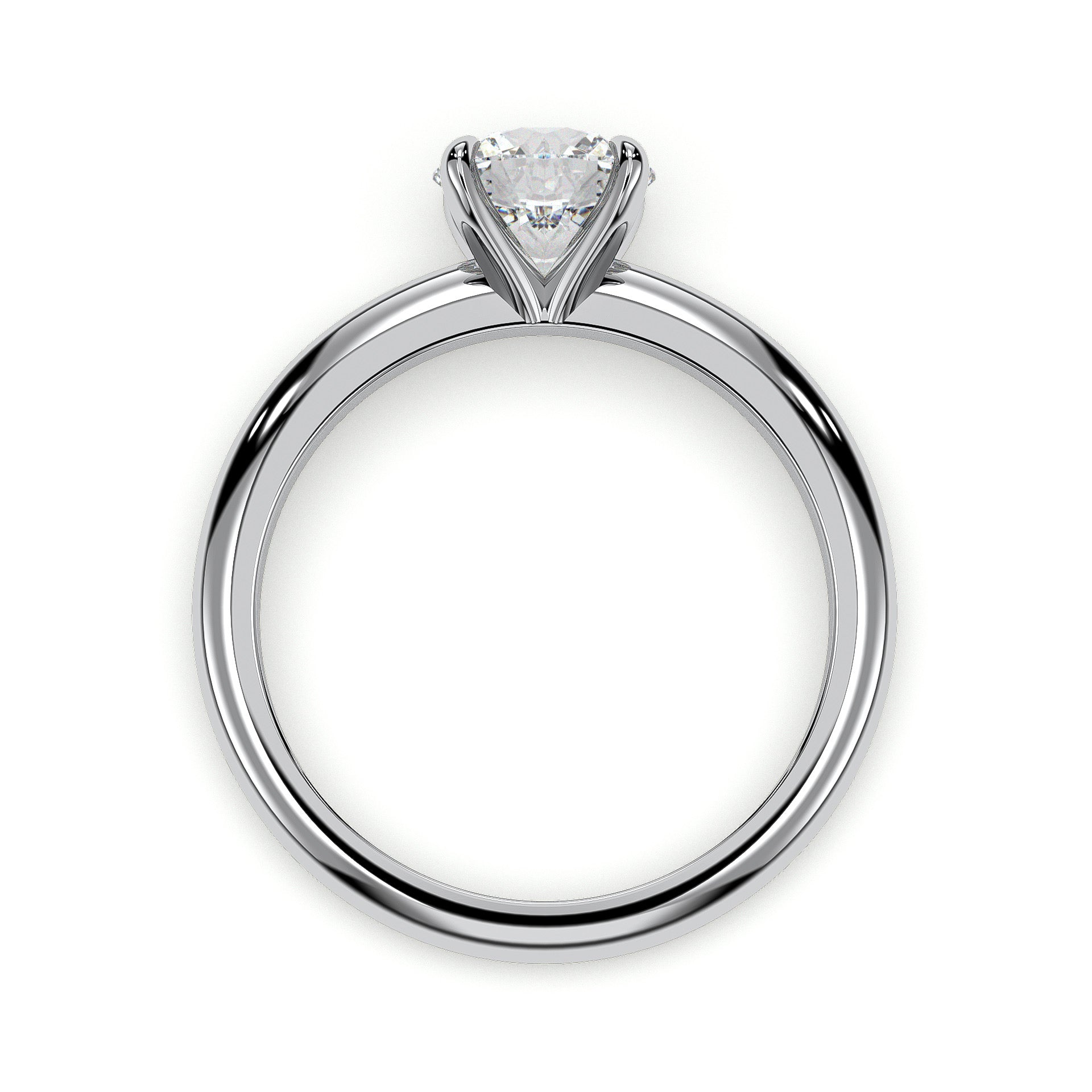 18K White Gold Vermeil / 1.00 CARAT