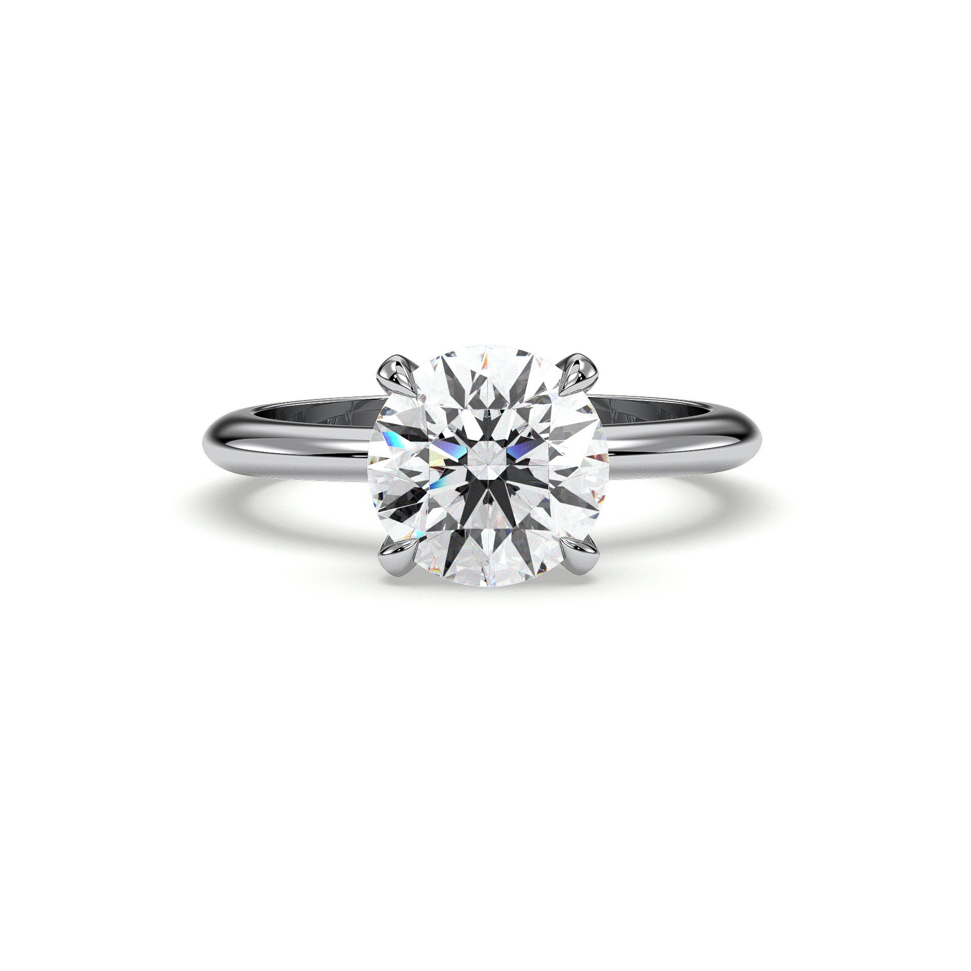 18K White Gold Vermeil / 2.00 CARAT