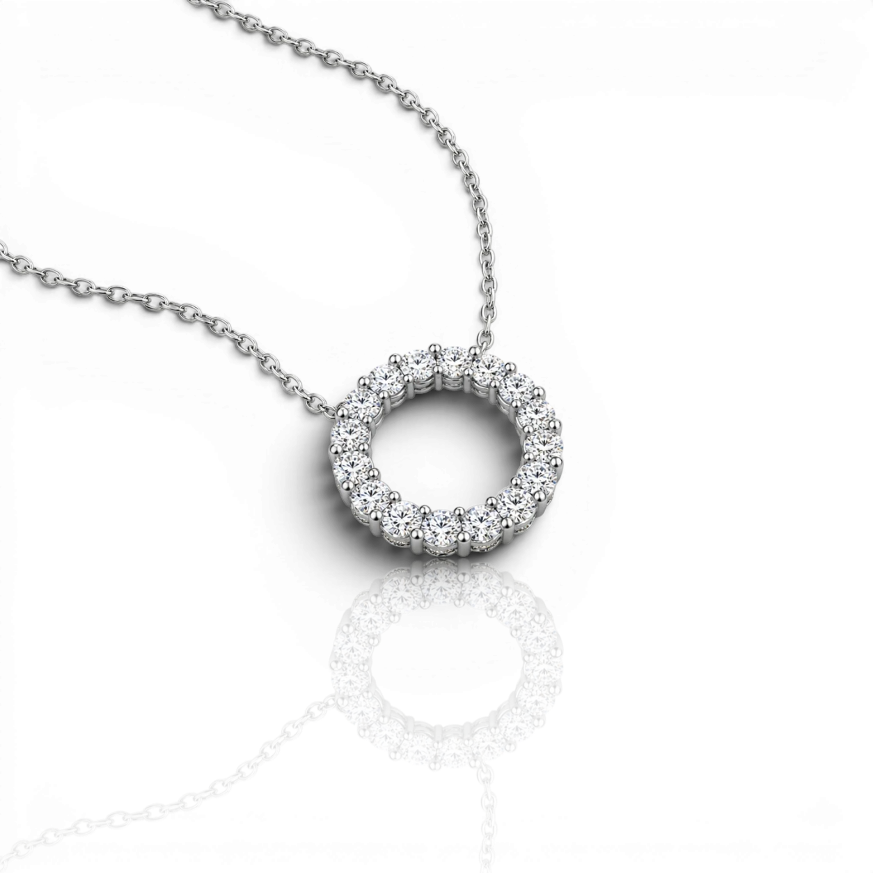 18K White Gold Vermeil