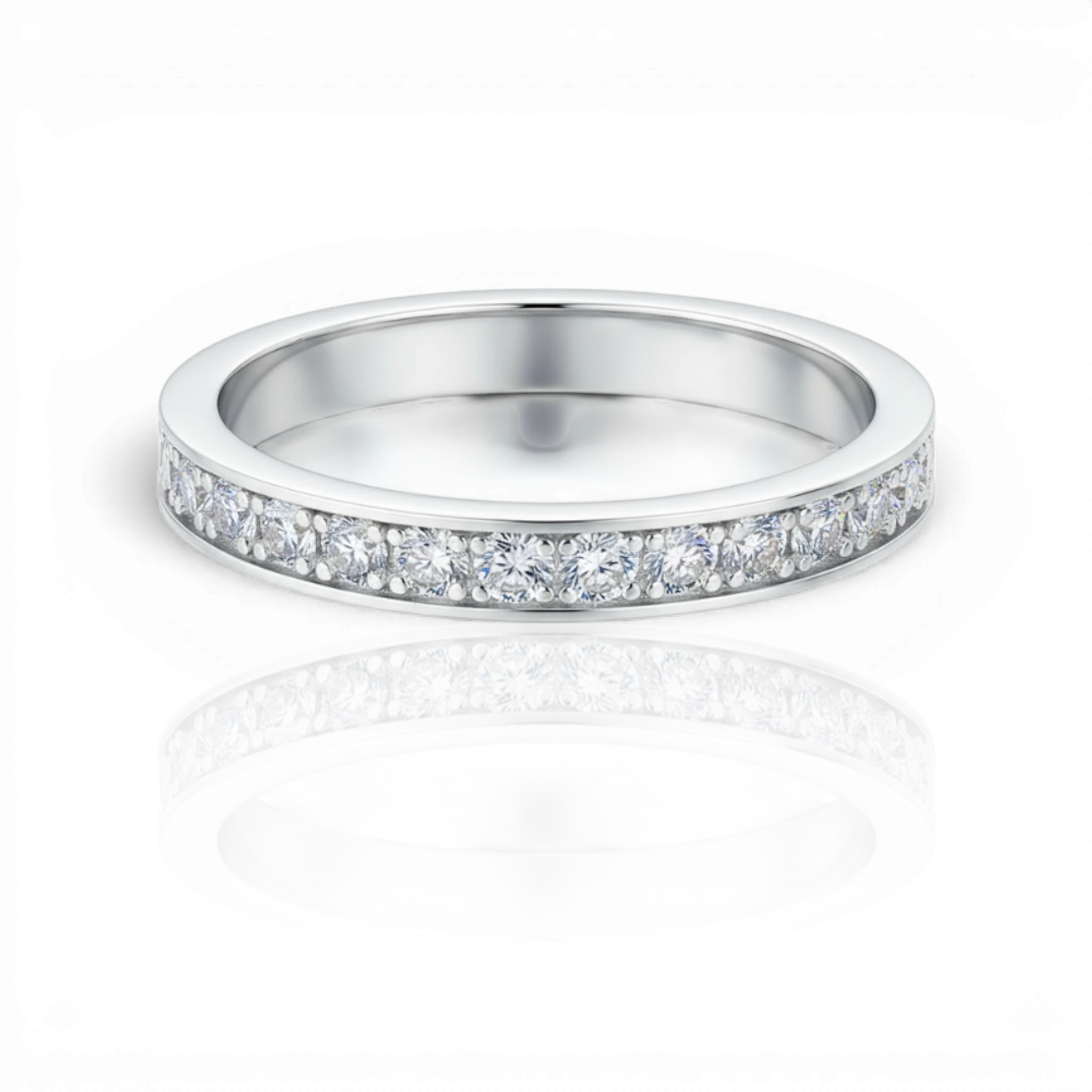 18K White Gold Vermeil