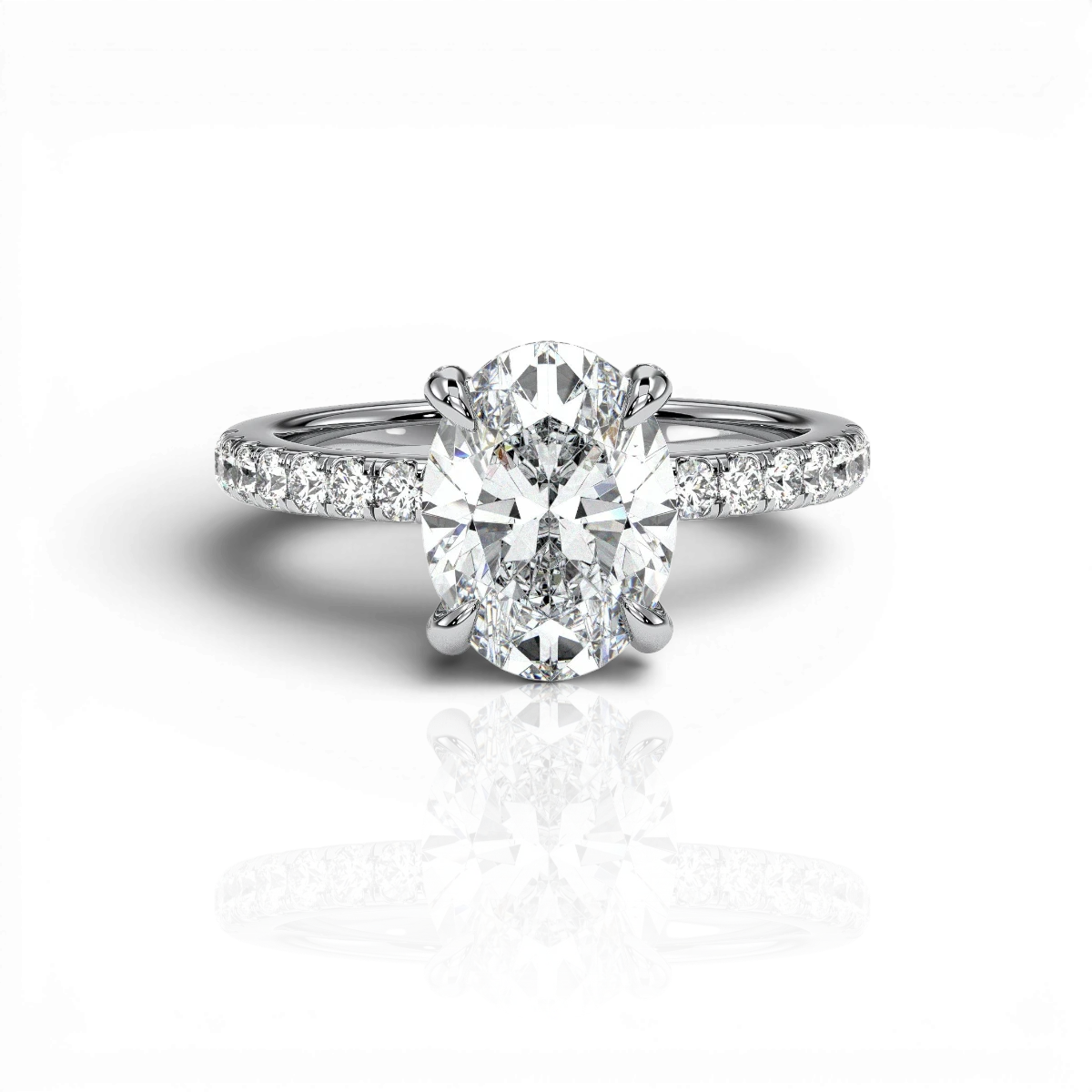 18K White Gold Vermeil