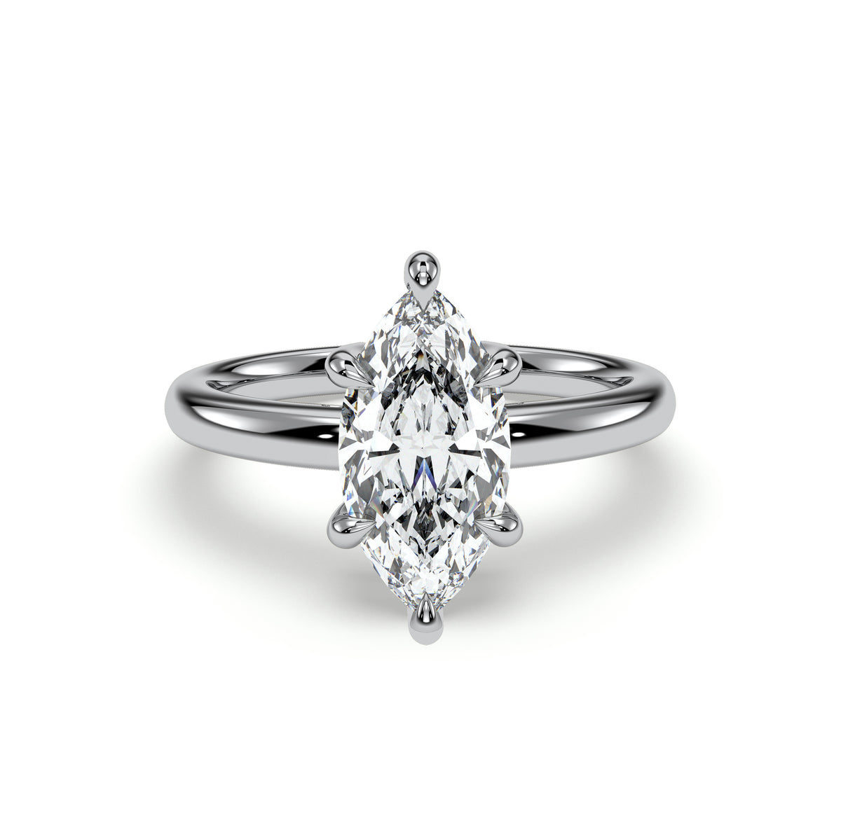 18K White Gold Vermeil / 2.00 CARAT