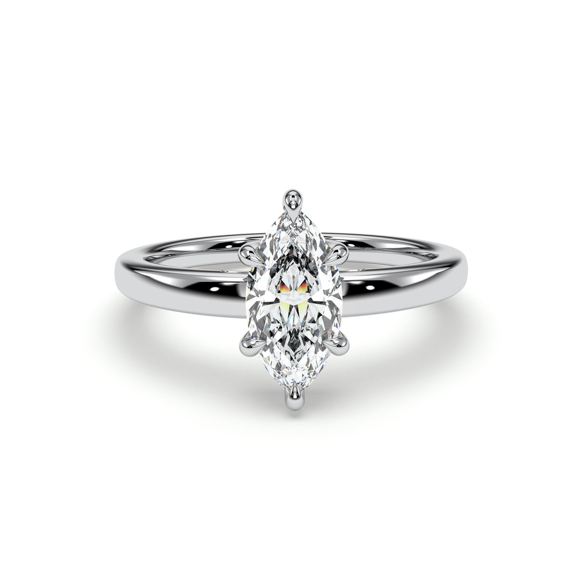 18K White Gold Vermeil / 1.00 CARAT