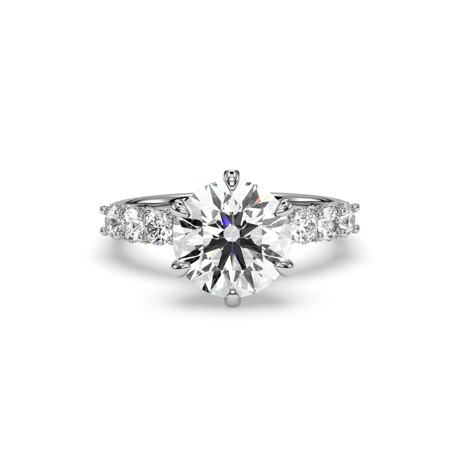 18K White Gold Vermeil / 3.00 CARAT