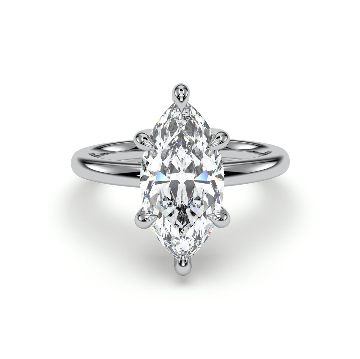 18K White Gold Vermeil / 3.00 CARAT
