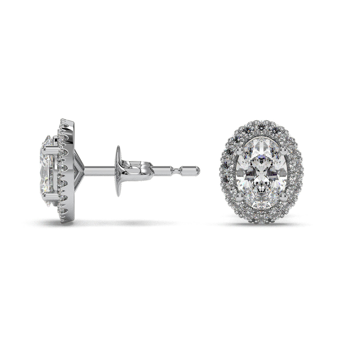18K White Gold Vermeil / 1.00 CARAT