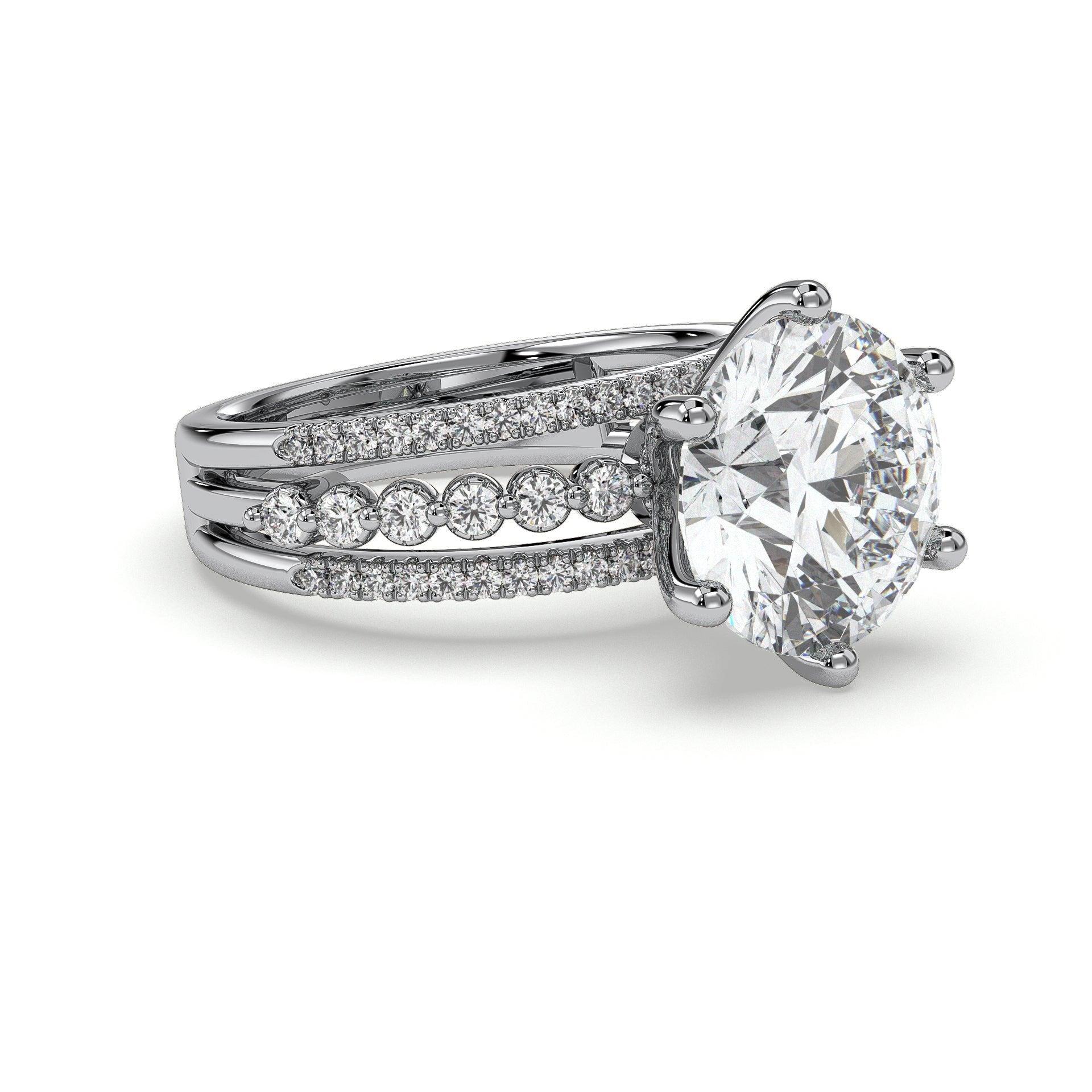 18K White Gold Vermeil