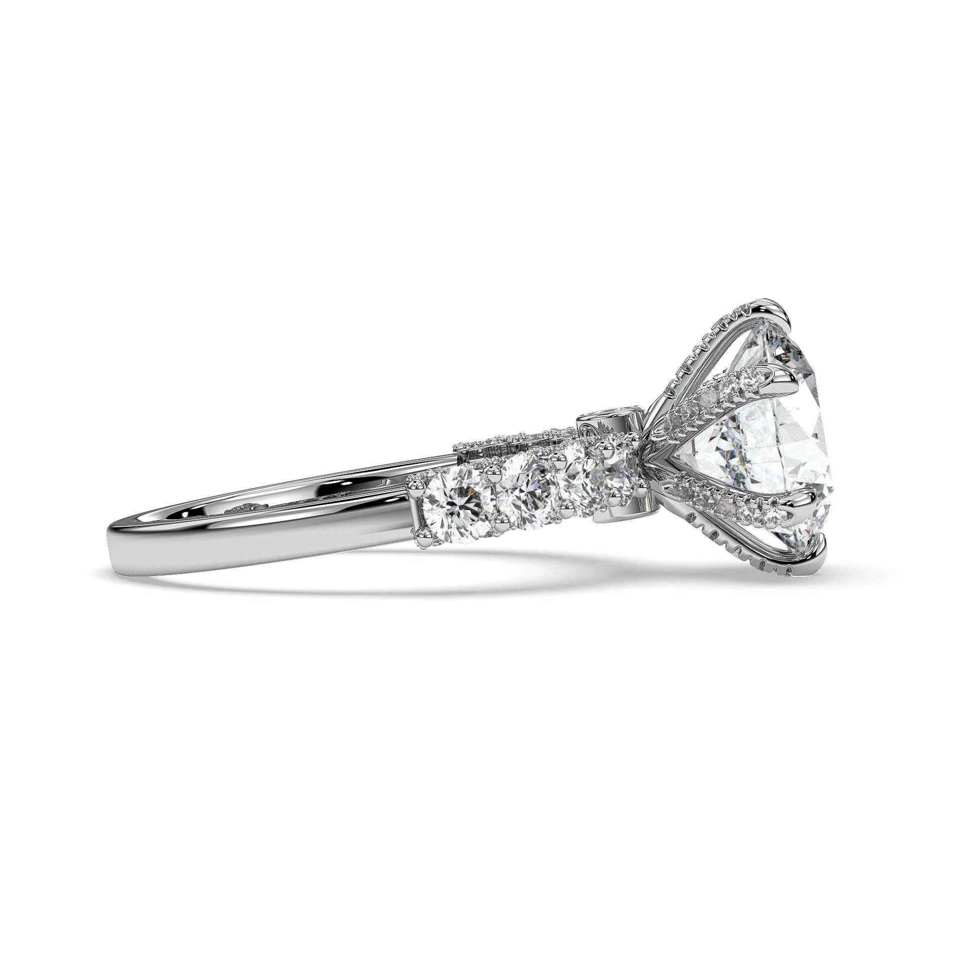 18K White Gold Vermeil / 3.00 CARAT